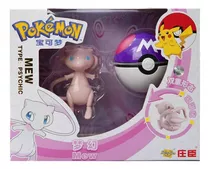 Pokemon Mew Articulado Dobravel Boneco Com Pokeball Pokebola