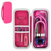 Estuche Para Estetoscopio E Instrumental Medico/ Enf Fucsia