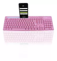 Teclado Multimídia Usb Pink Smart Support Kx Rosa Mbtech