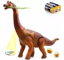 Brinquedo Dinossauro Grande Anda Bota Ovo Som E Led C/ Pilha