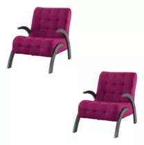 Butacas Sillon Sofa 1 Cuerpo Living Comedor Flower Lino 2 Color Vino