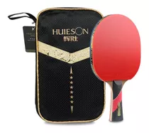 Raquete De Ping Pong Huieson 6 Stars Preta/vermelha Fl (côncavo)