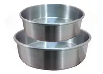 Set De Moldes Queque / Keke De Aluminio 22 Cm / 24 Cm Reyna