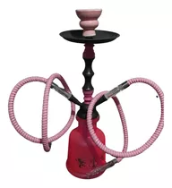 Hookah Rosada De Dos Mangueras 