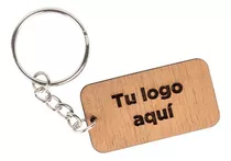 Llavero De Madera Con Logo