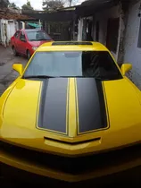 Franjas Deportivas Camaro Negro Mate