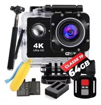 Câmera Sport 4k M10 Wifi+ 64gb+ Baterias+ Carregador+ Bastão