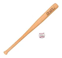 Set Bate + Bola Baseball Kit Pelota Softball 24-26-28  Cke Color Madera