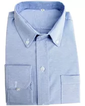 Camisa Oxford Dotacion Empresarial Elegante Manga Larga