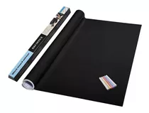 Pizarra Adhesiva Papel Sticker Negro +tizas Colores 45x200cm