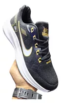 Zapatos Nike Air Max Zoom Caballeros Negro Blanco Dorado Eli
