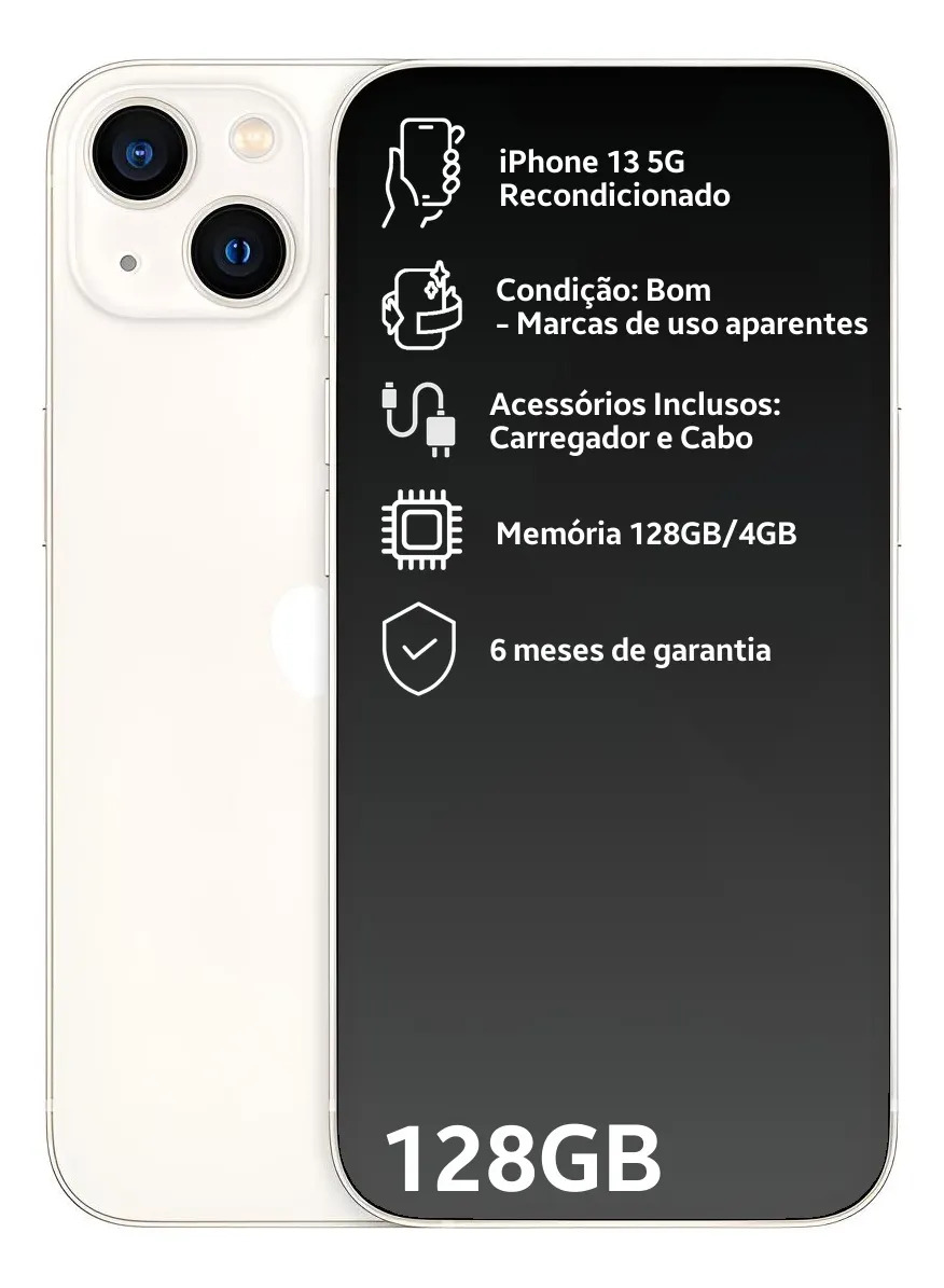 Iphone 13 128gb Branco | Mercado Livre