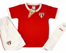 Camisa + Bermuda+ Meião Infantil São Paulo Licenciado