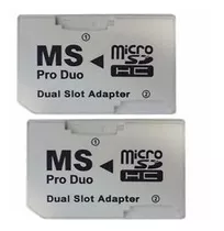 2x Adapta Doble Micro Sd Pro Duo Psp Memory Stick 