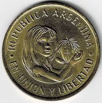 Moneda  De  Argentina  50  Centavos  1996  Unicef  S/c