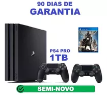 Ps4 Pro 1tb 2 Controles - Playstation 4 Pro 1tb Completo Com Nota Fiscal E Garantia 12x Sem Juros