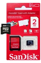 Cartão Micro Sd 2gb + Adaptador Sd + Adaptador Mini Sd Card