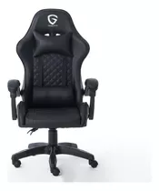 Silla Sillon Gamer Pc Escritorio The Game House Ergonomica Color Negro Material Del Tapizado Cuero Sintético