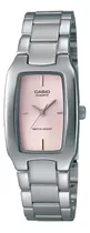 Reloj Casio Ltp-1165a-4c Plateado Y Rosa Para Dama