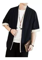 Chaqueta Tipo Kimono De Manga Corta For Hombre