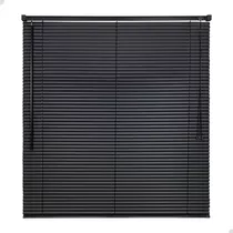 Persiana Horizontal 140x160cm Pvc 25mm Cortina Sala Quarto Cor Preto