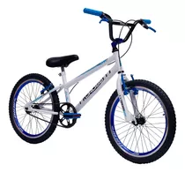 Bicicleta Aro 20 Infantil Masculino Cross Dia Das Crianças Tamanho Do Quadro Único Cor Branco-azul