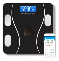 Balanza Baño Inteligente Smart Scale App Bluetooth Celular ® Color Negro