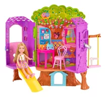 Boneca Barbie Chelsea E Playset Casa Na Arvore O Filme