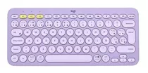 Teclado Bluetooth Logitech K380 Qwerty Español Color Lavender Lemonade