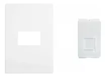 Placa Blanca Con Salida Para Computadora Rj45 Internet Cat5e