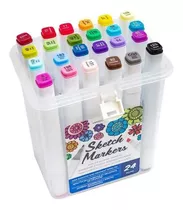 Set  Marcadores Sketch 24 Pz Base  Alcohollettering Y Arte