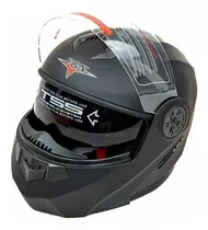 Casco Para Moto Fgn 862  Negro Brillante Abatible Talla L 