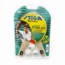 Set De 2 Raquetas + 3 Pelotas Stiga Ping Pong