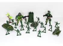 Brinquedo Militar Soldado Miniatura Soldadinhos De Plástico 