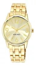 Reloj Nine West Brazalete Acero Dorado Mujer