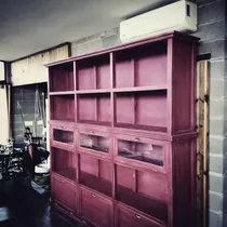 Mueble Madera, Barra, Biblioteca, Alacena Almacén Antiguo!