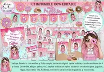 Kit Imprimible Candy Bar Mis Pastelitos 100% Editable