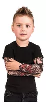 D Playera Niños Con Tatuaje De Malla Manga Estampada Fl