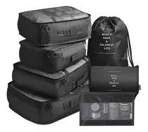 Kit Organizadores De Maleta Bolsas De Viaje X7 Piezas