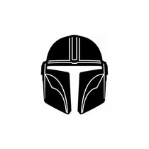 Calcomanía Nok  Helmet Mask Fett Mando , Pegatina De V...