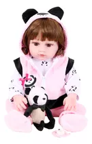 Bebe Sweetie Reborn(r) Urso Panda Silicone Doll- 48cm