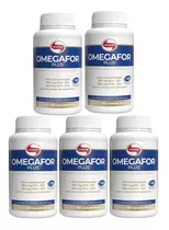 Combo 5un Ômega 3 Com 120 Cáps Vitafor Omegafor Plus 1000mg