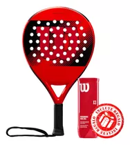 Pala De Pádel Raqueta Wilson Striker Paddle Color Rojo