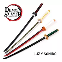 Katana Juguete Demon Slayer Plastico 70cm Luz Y Sonido