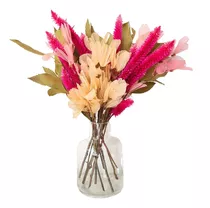 Presente Dia Dasmães Arranjo Flores Secas + Vaso Decoração  