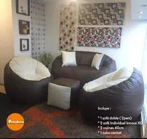 Juego Sala,sofas,mueble,puff,sillon Para Casa,departamento