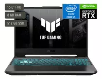 Notebook Gamer Asus 15.6'' Ips 144hz 8g/512m2 Nvidia Rtx3050 Color Negro