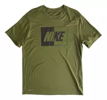 Camiseta Hombre Nike Verde Medium