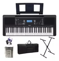 Combo Organeta Yamaha Psr-e373,adaptador Pa-3c,base,estuché