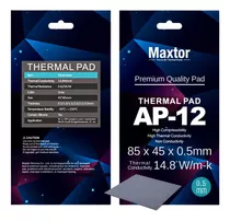 Pad Térmico Maxtor Ap-12 85x45x 0.5mm Conductividad 14.8w/mk Pc Ps4 Xbox Placas De Video Notebook Overclock